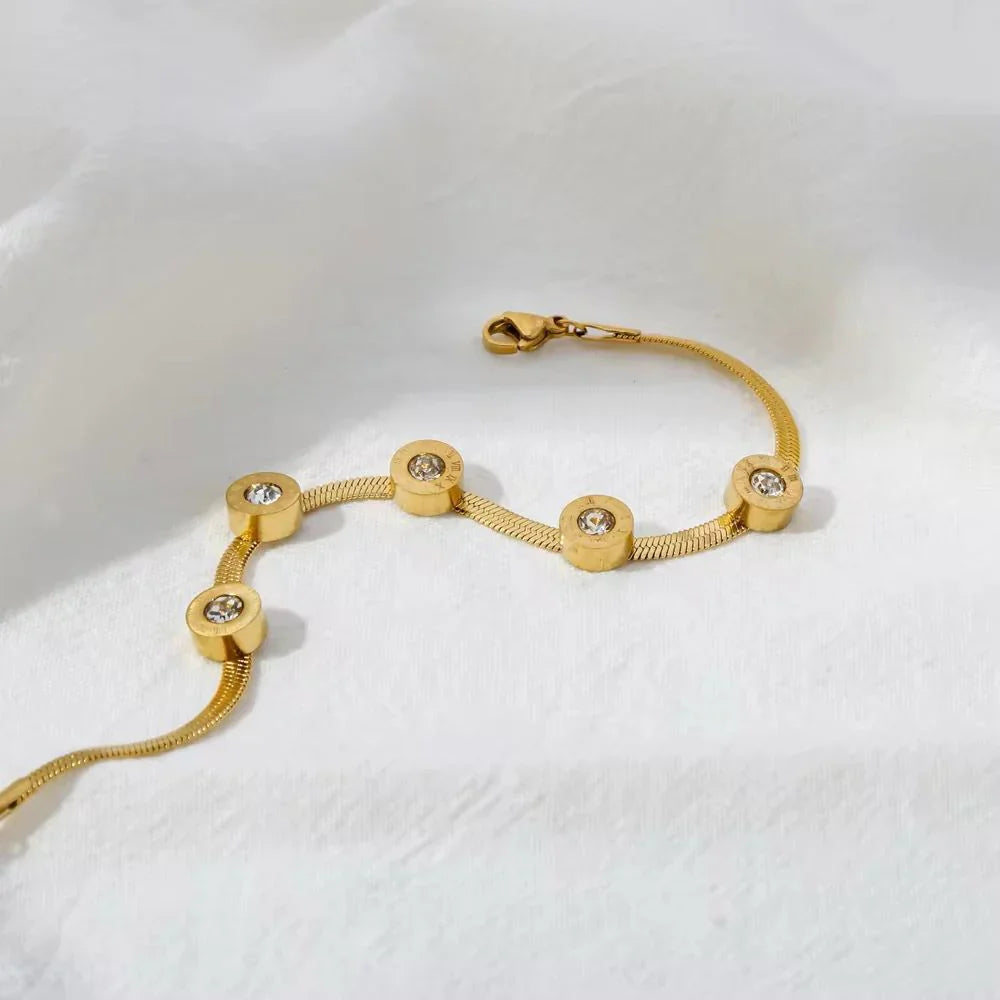 Snake Chain Zircon Bracelet