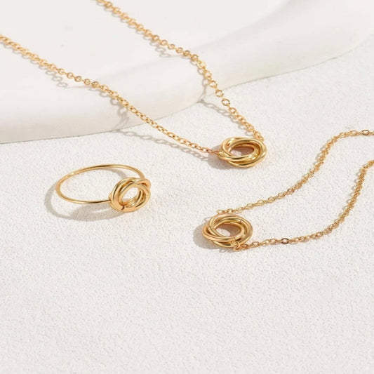 Soft Tide, Pandent Set(Gold)