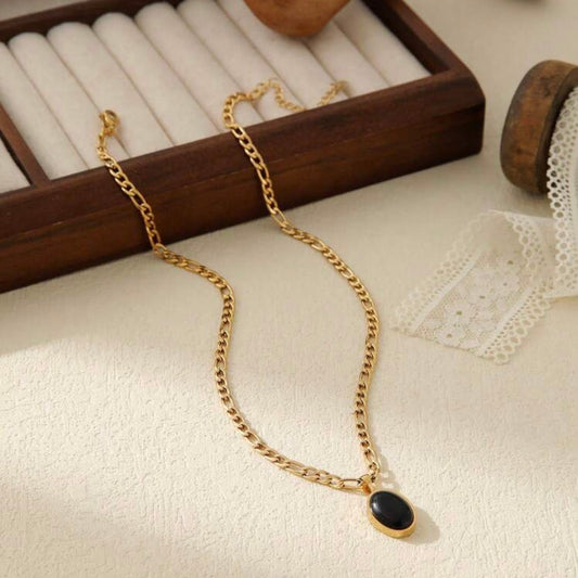 Aurelia Oval Stone Necklace