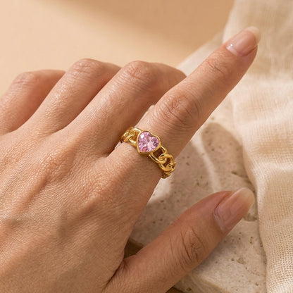 Trendy 18k Gold plated ring