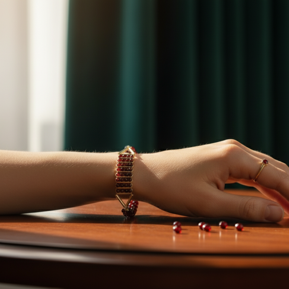 Winter Rose Bracelet (Handmade)