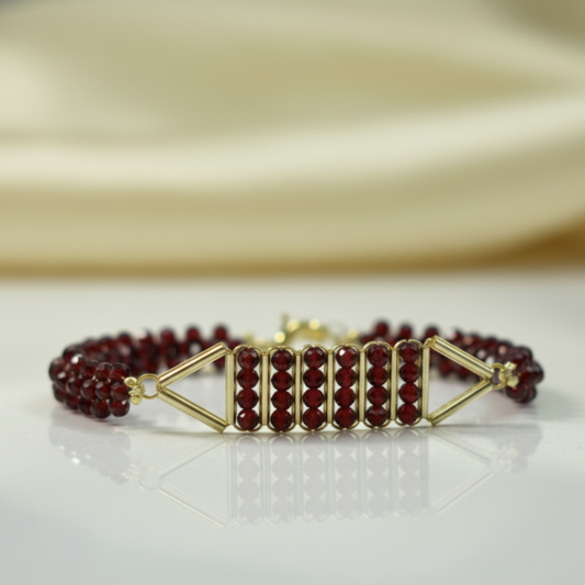 Winter Rose Bracelet (Handmade)