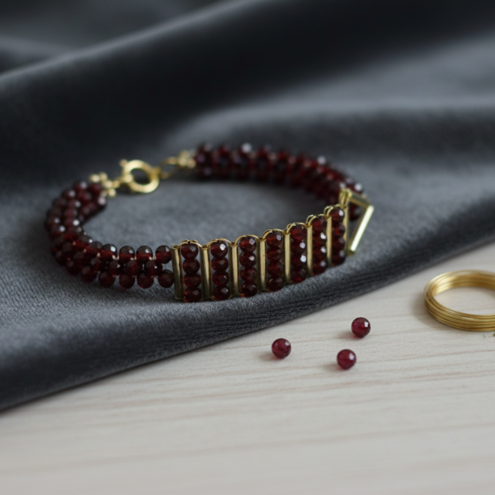 Winter Rose Bracelet (Handmade)