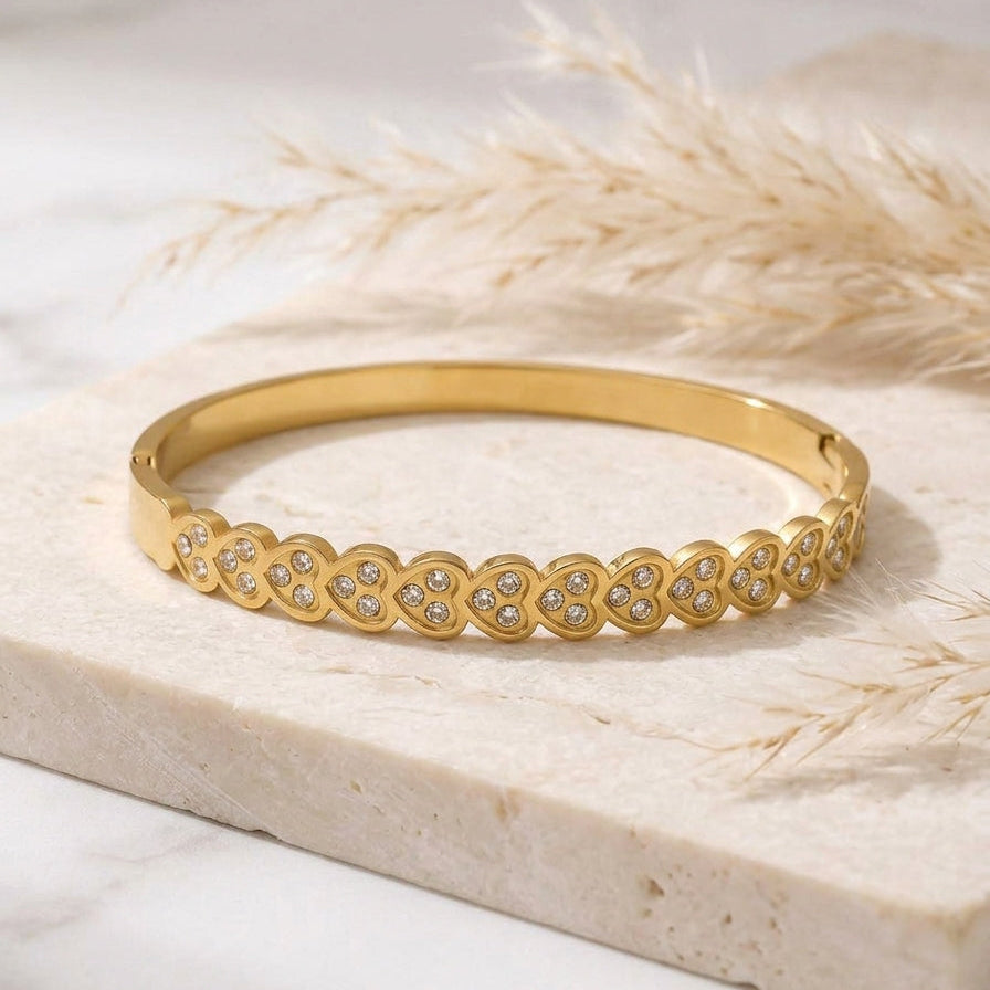 Heart link Bangle & Ring set