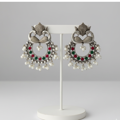 Mor Mahal Jhumkas Green