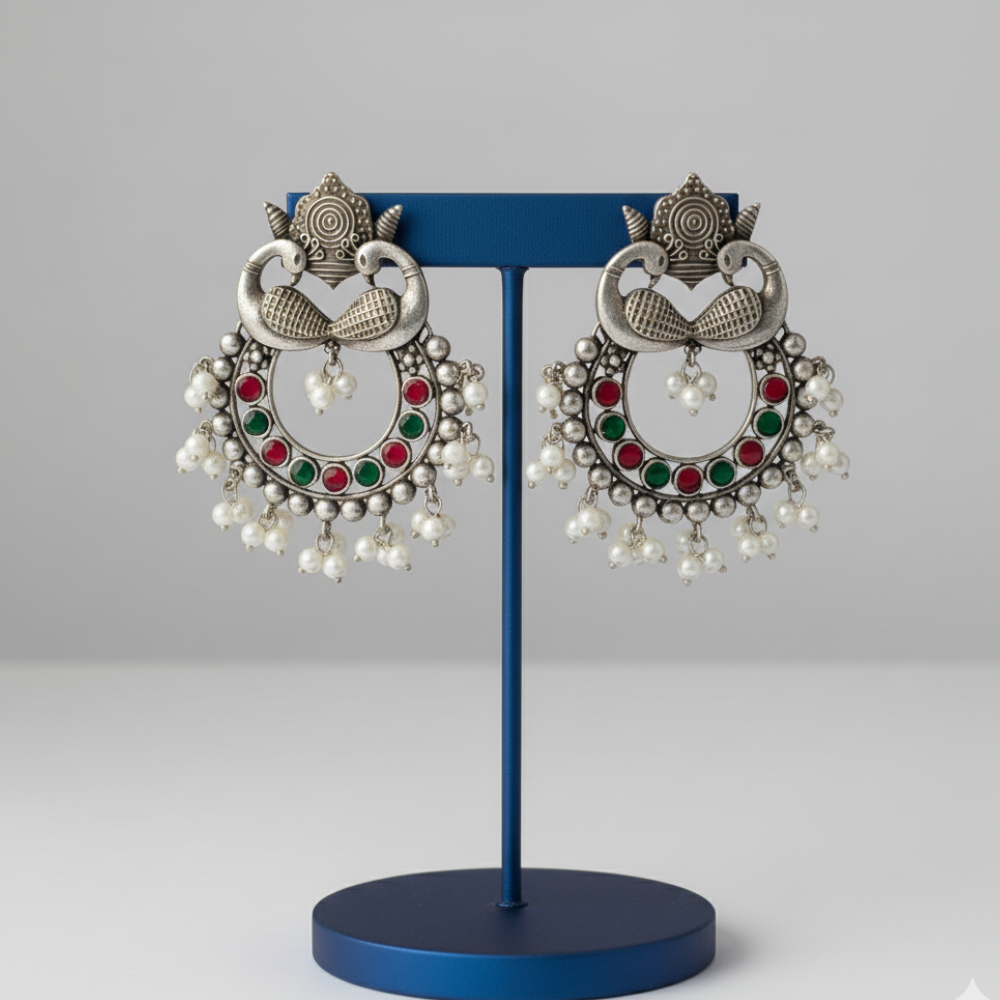 Mor Mahal Jhumkas Green