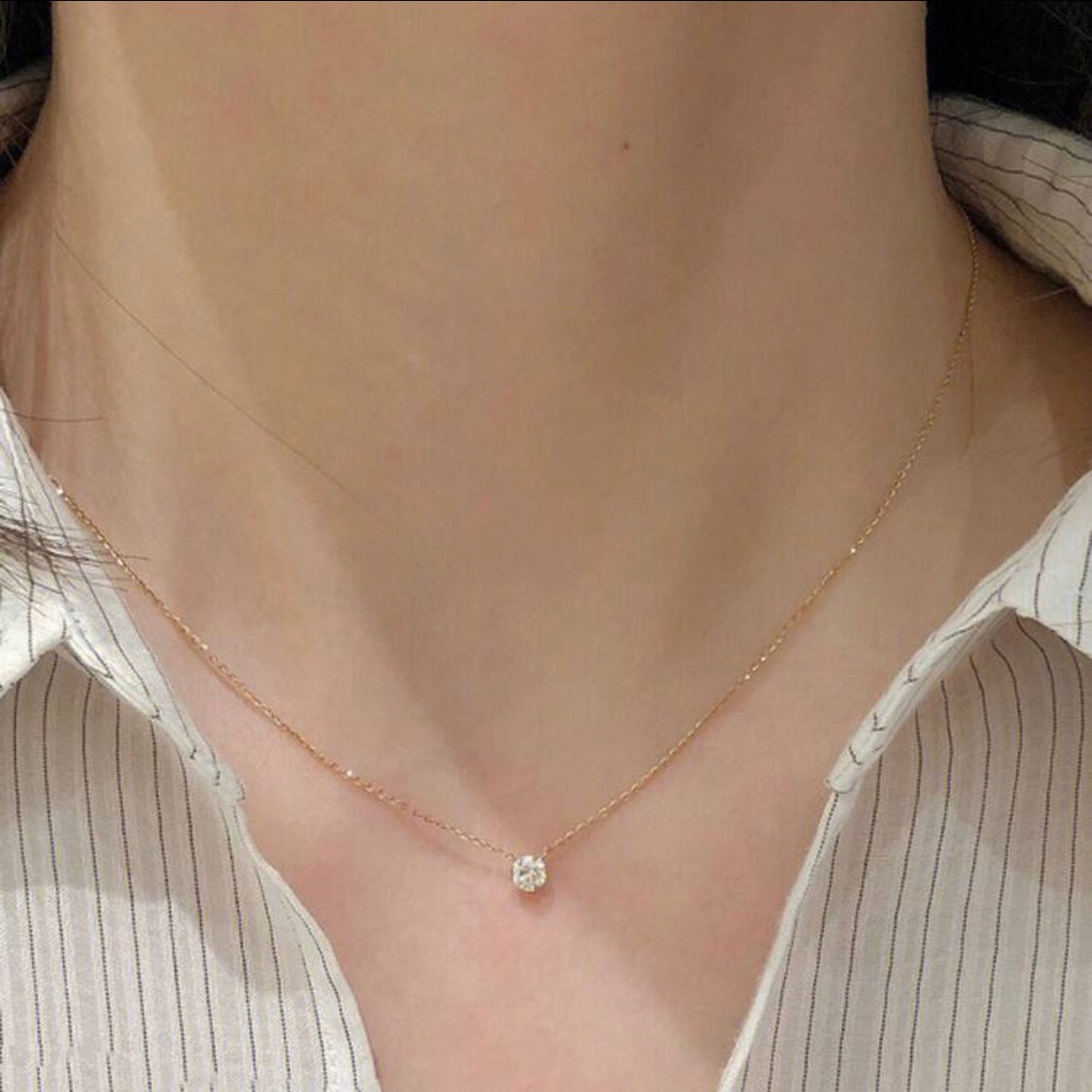 Celeste Solitaire Necklace