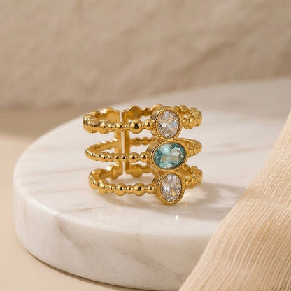 Trendy 18k Gold plated ring