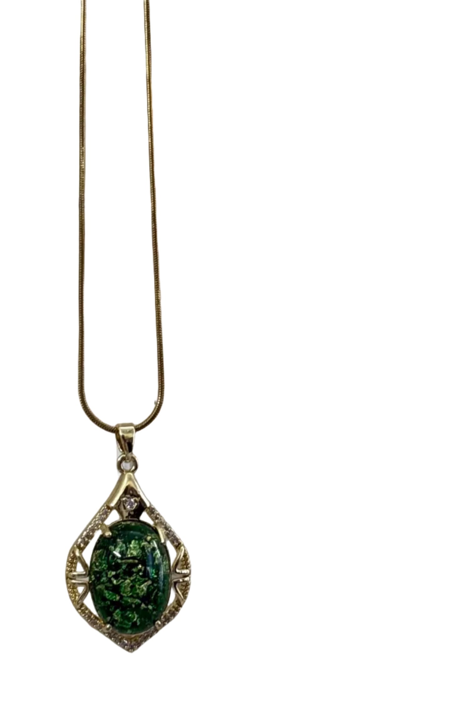 Emerald Mystique Pendant Necklace