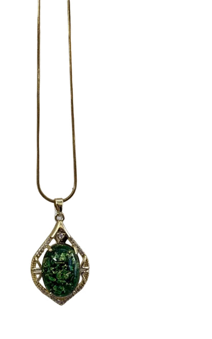 Emerald Mystique Pendant Necklace