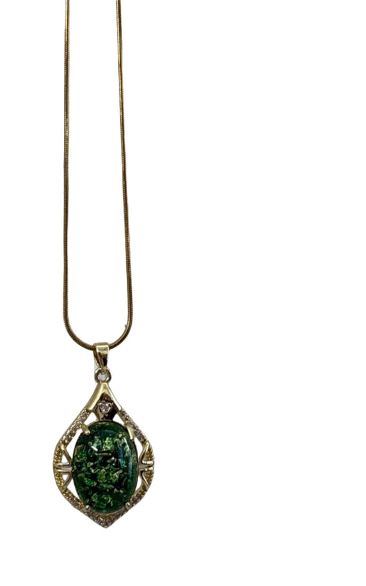 Emerald Mystique Pendant Necklace