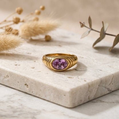 Trendy 18k Gold plated ring