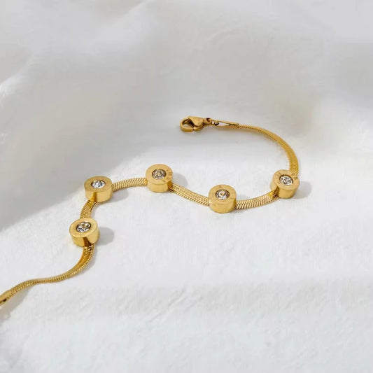 Snake Chain Zircon Bracelet