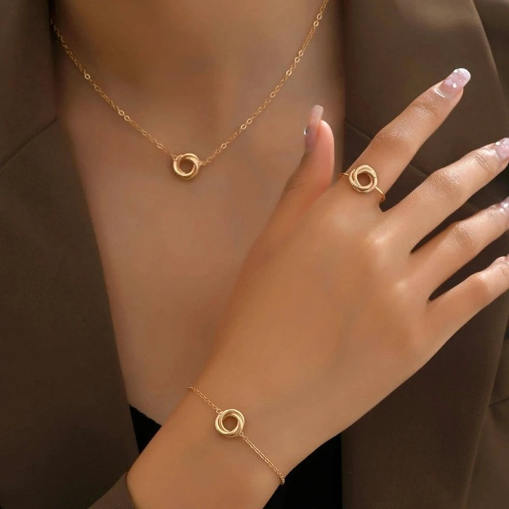 Soft Tide, Pandent Set(Gold)