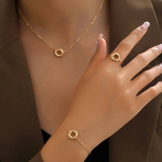 Soft Tide, Pandent Set(Gold)