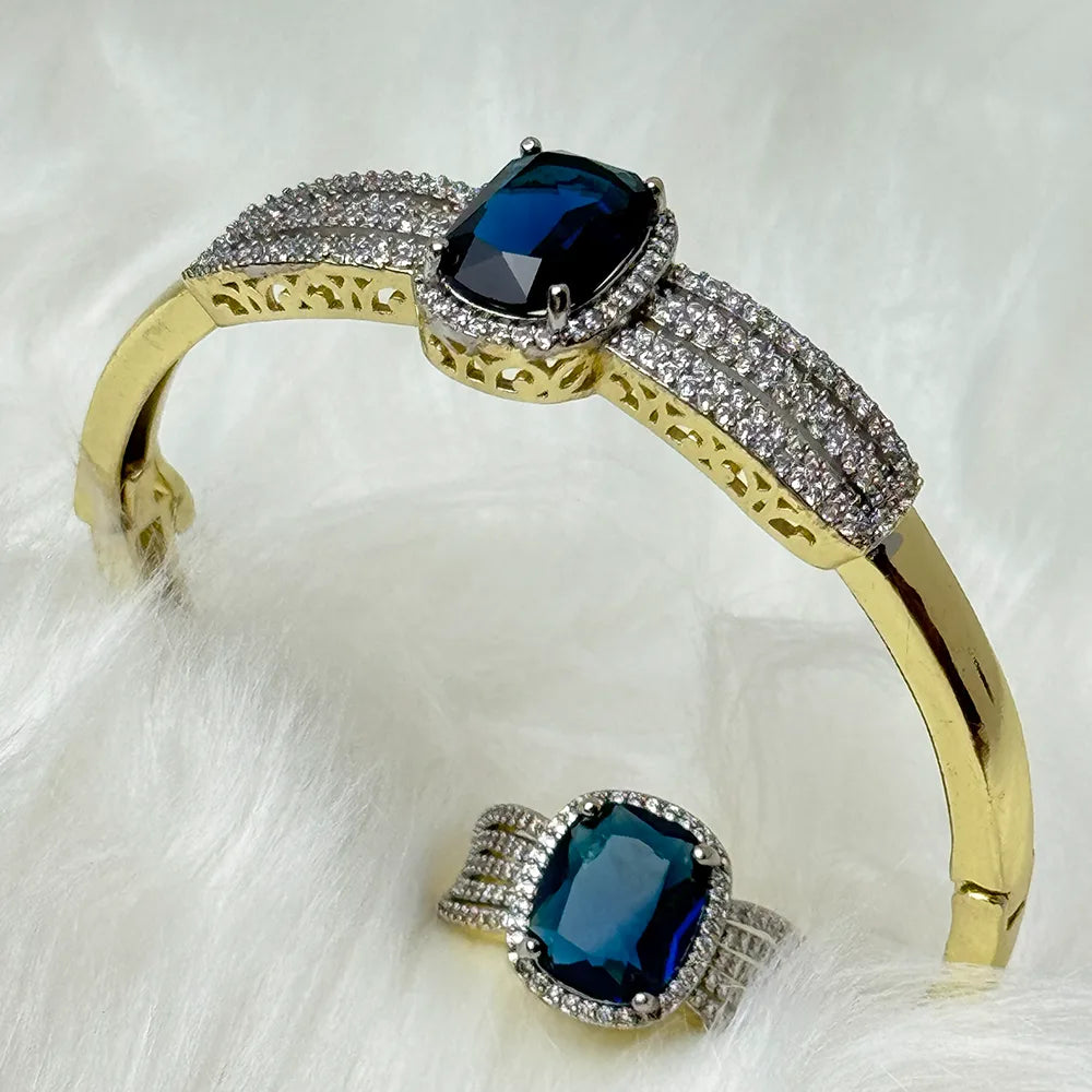Midnight Glow,Blue Bracelet and Ring set
