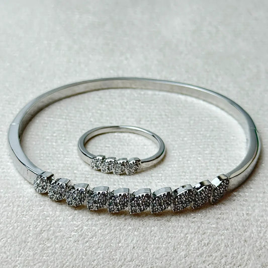 Silver stella,Handcuff with ring