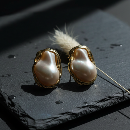 Eterna Pearl Asymmetric Earrings