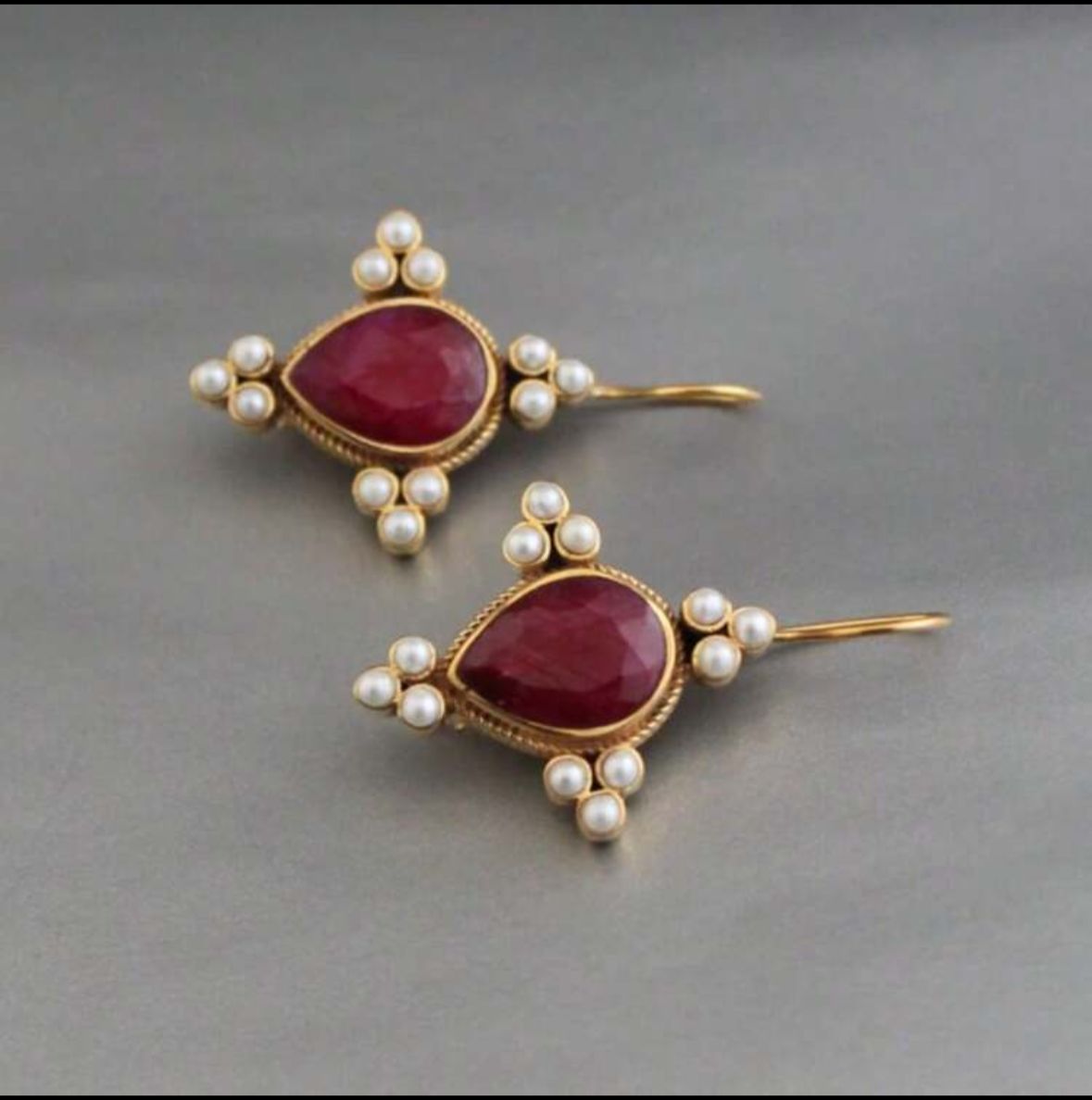 Vintage Gold-Plated Imitation Earrings