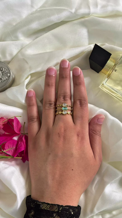Trendy 18k Gold plated ring